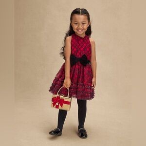 Gymboree Girls Plaid Ruffle Mesh Mock Neck Dress - Royal
Christmas - Red